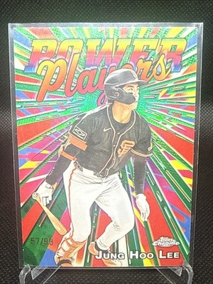 2025 Topps Update Chrome Jung Hoo Lee Power Players Green Refractor /99 - Giants