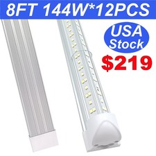 12 Pack T8 8Ft 144W Led Tube Bulbs 8Ft Led Shop Fixture for Factory Warehouses