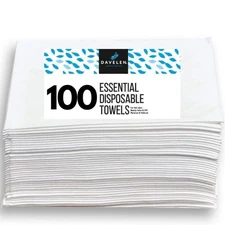 Essential Disposable Hair Towel for Women, 100 Pack 32 inch X 16 inch, Super ...