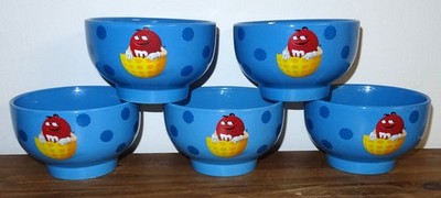 M&M`s  5 blaue Schalen  Bowl von 2018 M+M  Mars M M RAR ! Müsli Schüssel