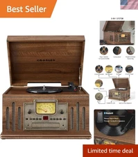 **Elegant Musician 3-Speed Turntable & Bluetooth Player: Experience Vintage C...