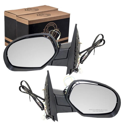 For 2007-2013 Silverado 1500 Power Mirror OEM Replacement Heated Power Fold Set