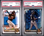 James Wood PSA 10 Lot (2) 2022 Bowman 1st + Chrome Mojo Nationals Prospect
