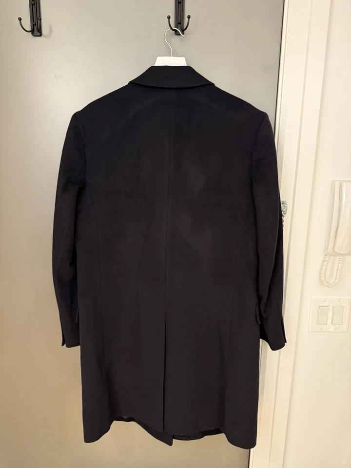 Abrigo J.CREW Rivington para hombre doble botonadura mezcla lana-cachemira azul marino 40R Foto 2 de 4