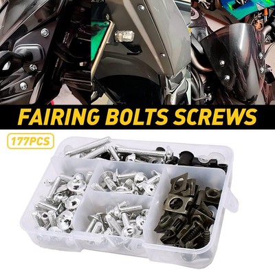 Fairing Complete Bolt Screws Kit For Ninja Kawasaki ZX6R ZX9R ZX12R ZX14 Silver