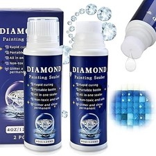 Diamond Art Sealer 2 Pack with Sponge Head Fixing Glue for Diamond Painting