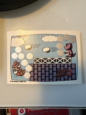 1989 OPC O-PEE-CHEE Nintendo Super Mario 2 Scratch-Off unscratched card 6 of 10