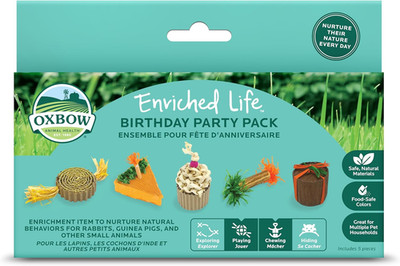 Enriched Life Birthday Party Pack, Rabbit & Guinea Pig Toys, Enrichment Pack for