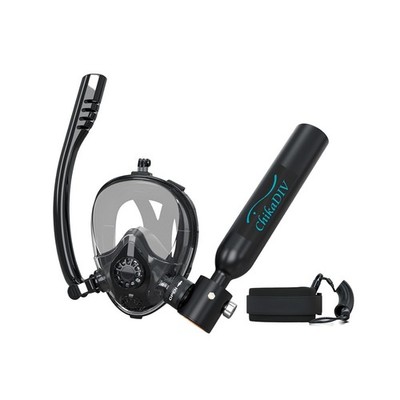 Mini Scuba Tank Lung Tank Diving Tank,0.5L with Full Face Snorkel Mask,200bar