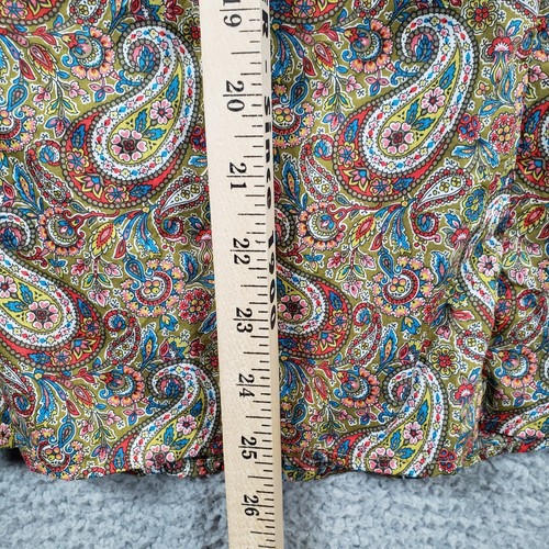 J Crew Liberty London Shirt Women 8 Multicolor Paisley Classic Preppy Academia - Picture 10 of 12