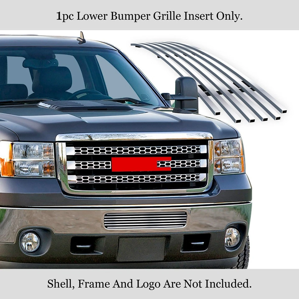 Parachoques de acero inoxidable cromado rejilla billet para GMC Sierra 2500/3500 HD 2011-2014 Foto 2 de 4