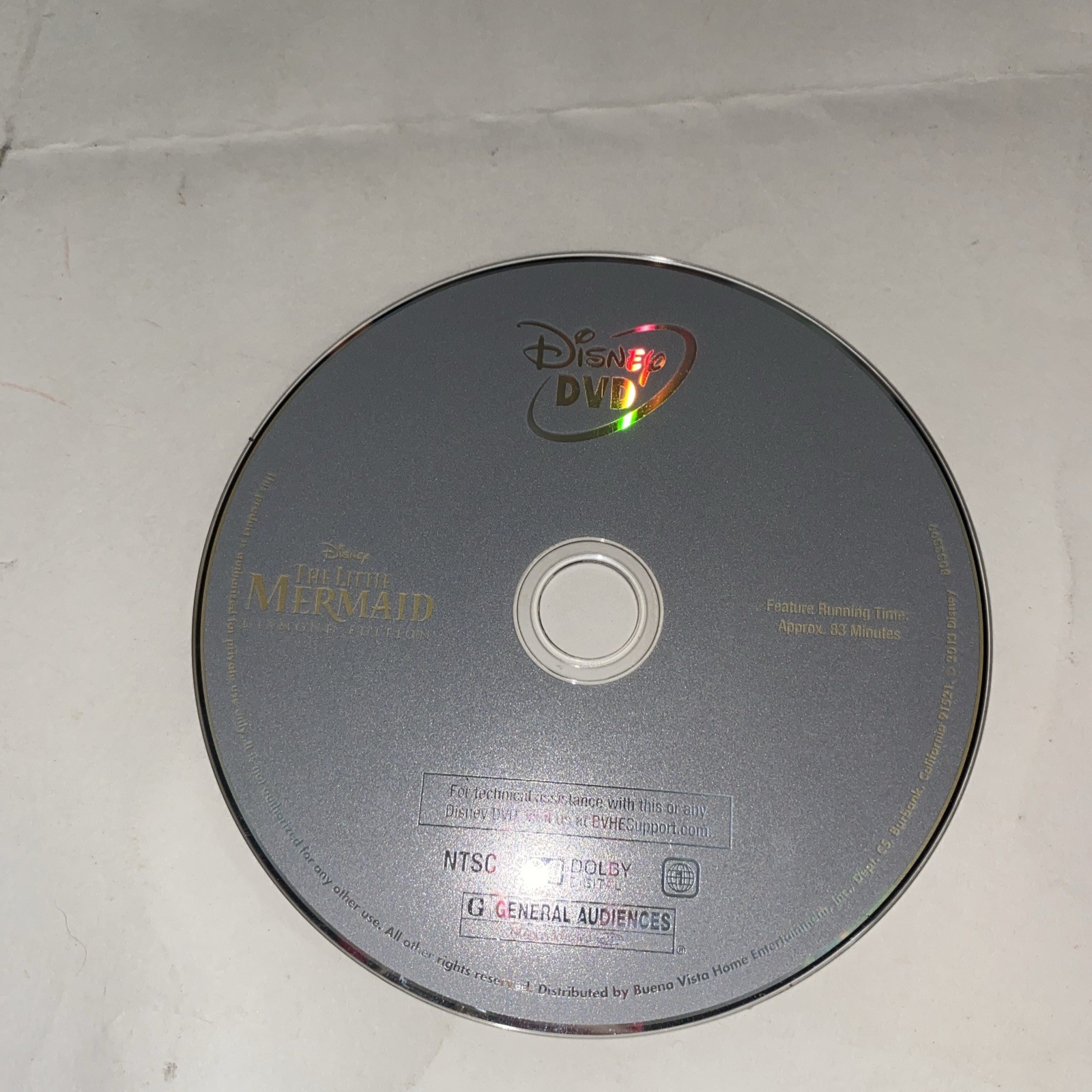 The Little Mermaid: Diamond Edition [DVD] Disk Only
