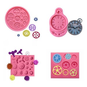 Steampunk Gears Confeitaria Silicone Mold Fondant Cake Molds Cupcake Mould