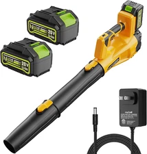 Leaf Blower Cordless 20V, Electric Leaf Blower with 2X4.0 Ah Batteries & Fast Ch