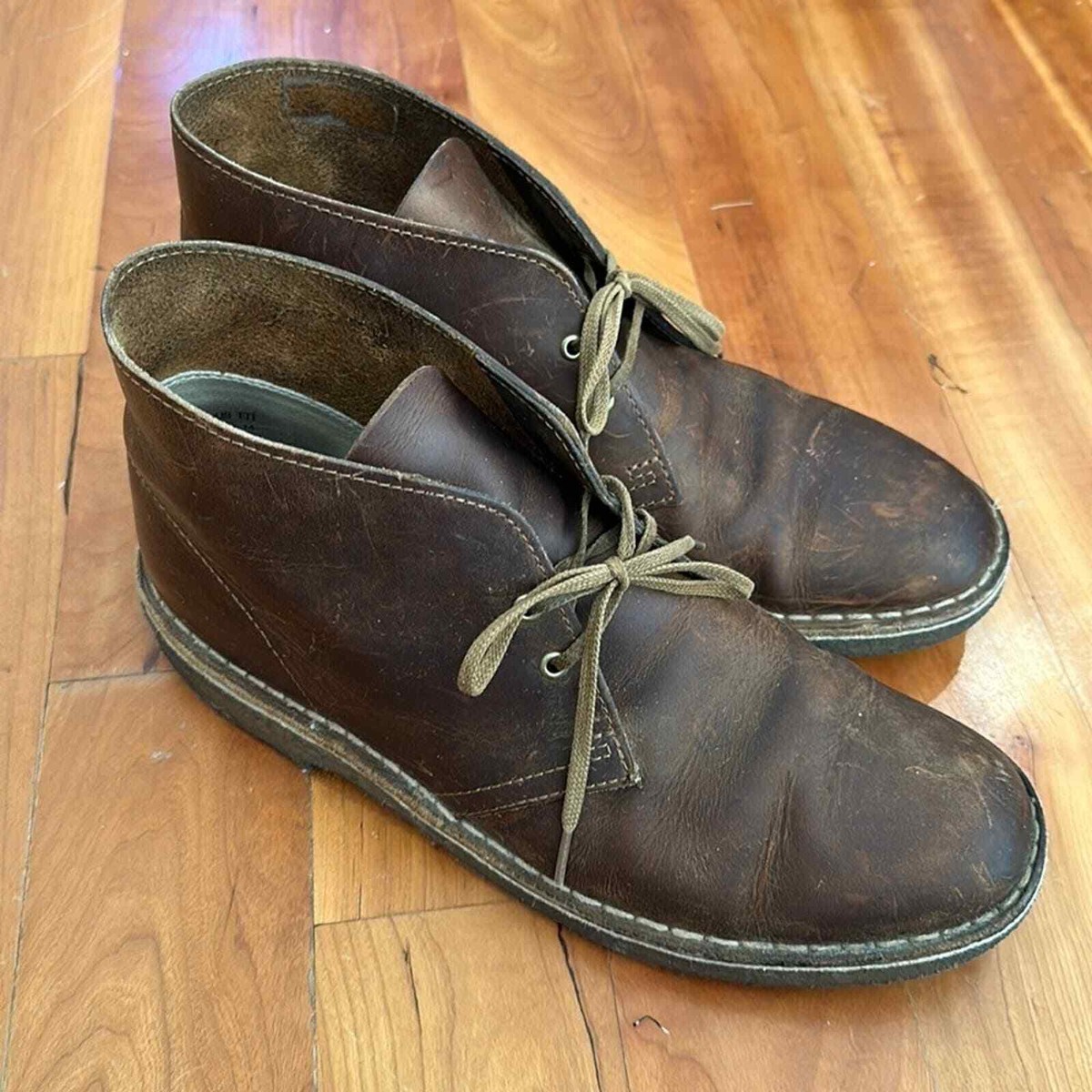 Leather Chukka Boots vintage brown men