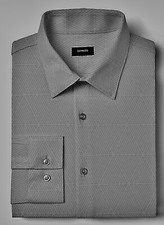 Express Slim Triangle Geo Stretch Modern Tech 1MX Dress Shirt Large