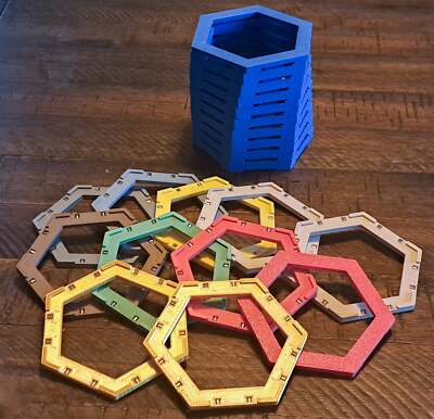 Magnetic Hex Holders 30 Pack for Sea-based Settlement Board Game Expansions