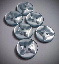 3/4" Aqua Star Design Craft/Clothing Buttons