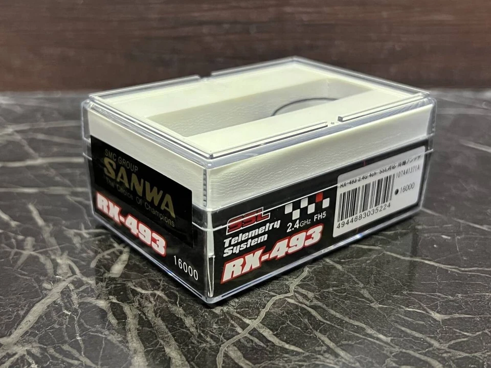 RX-493 Sanwa 4-Channel 2.4GHz Waterproof SSL SUR FH5 Receiver Antenna Japan New - Image 2 of 4