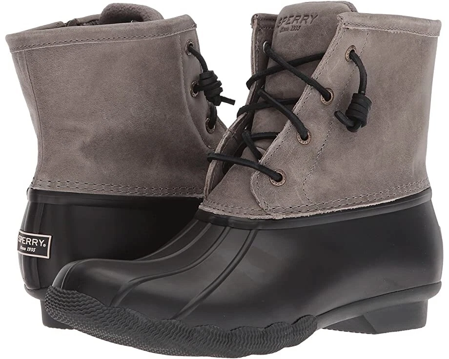 Sperry saltwater duck boots hotsell black