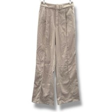 House of CB NWT Pleated Wide Leg Dress Pants Women's Size XS Beige Cream High