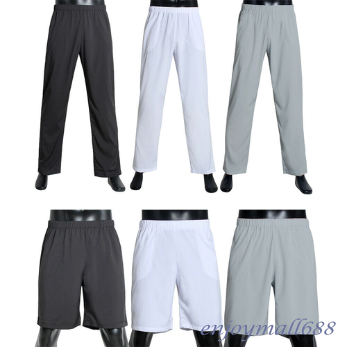 Muslim Mens Long Pants Trousers Shorts 