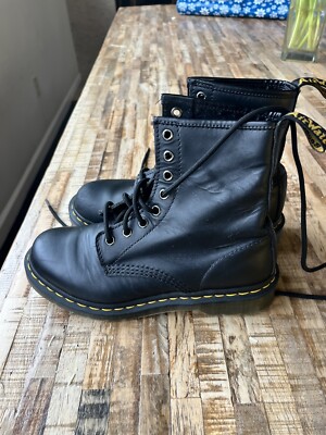 Dr. Doc Martens 1460 SR Mens Sz 12 Black Leather Steel Toe Slip Resistant Boots Dr Doc Martens 1460 SR Black Safety Shoe Boots Men main image 4