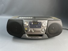 Sony CFD-V17 AM/FM Radio CD Cassette Recorder Boombox Mega Bass Tested Works VTG
