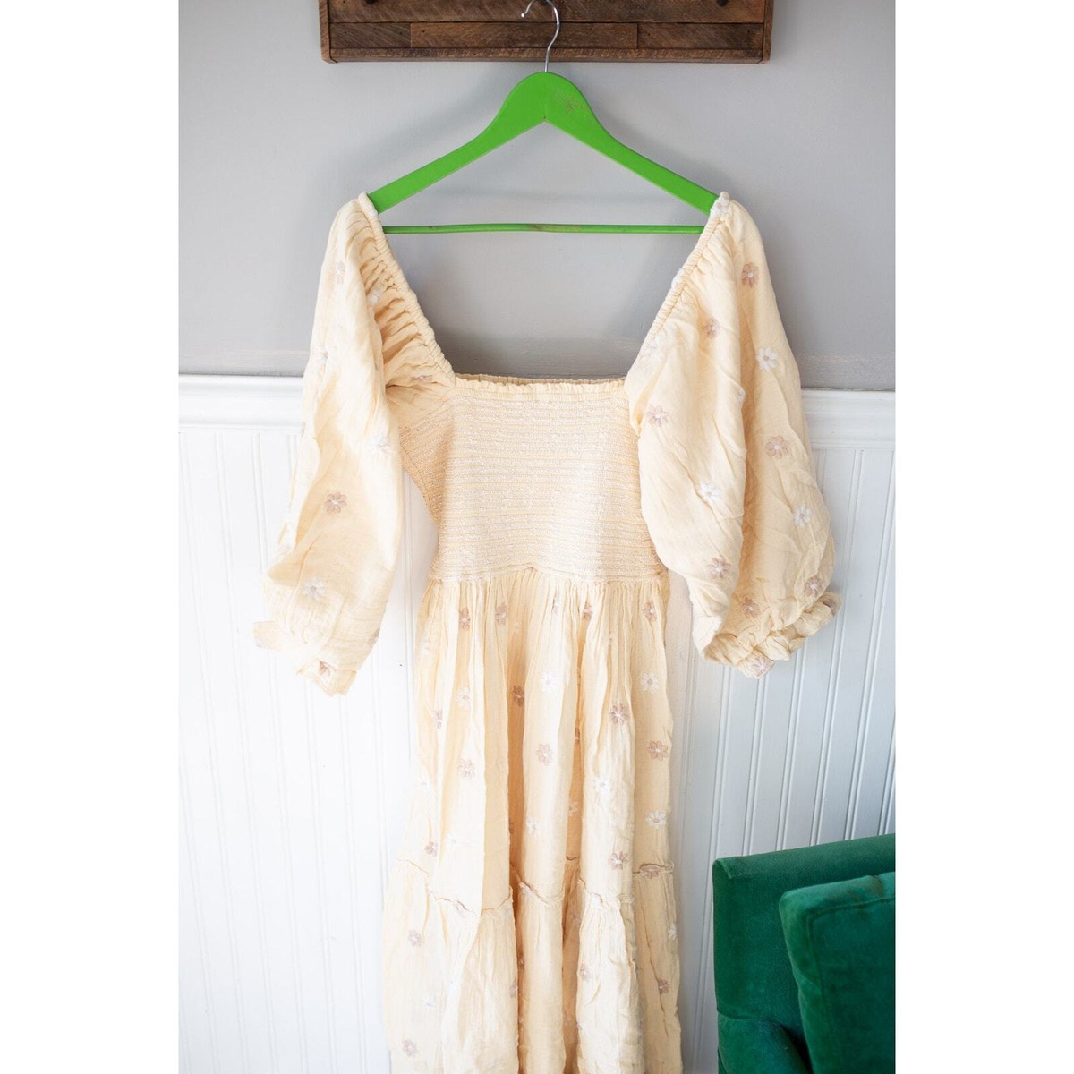 dahlia embroidered maxi dress xl Free People Dahlia Embroidered Maxi Dress Medium NWT