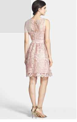 ADRIANNA PAPELL EMBROIDERED LACE OVERLAY FIT & FLARE DRESS sz 4 | eBay