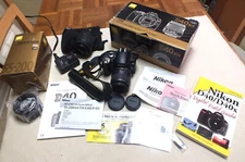Nikon D40 DSLR Camera Kit w/Two Lens 18-55 & 55-200mm