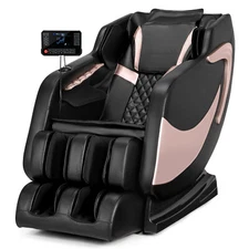 Black Full Body Zero Gravity Massage Chair Shiatsu Recliner Heating,5 Auto Modes