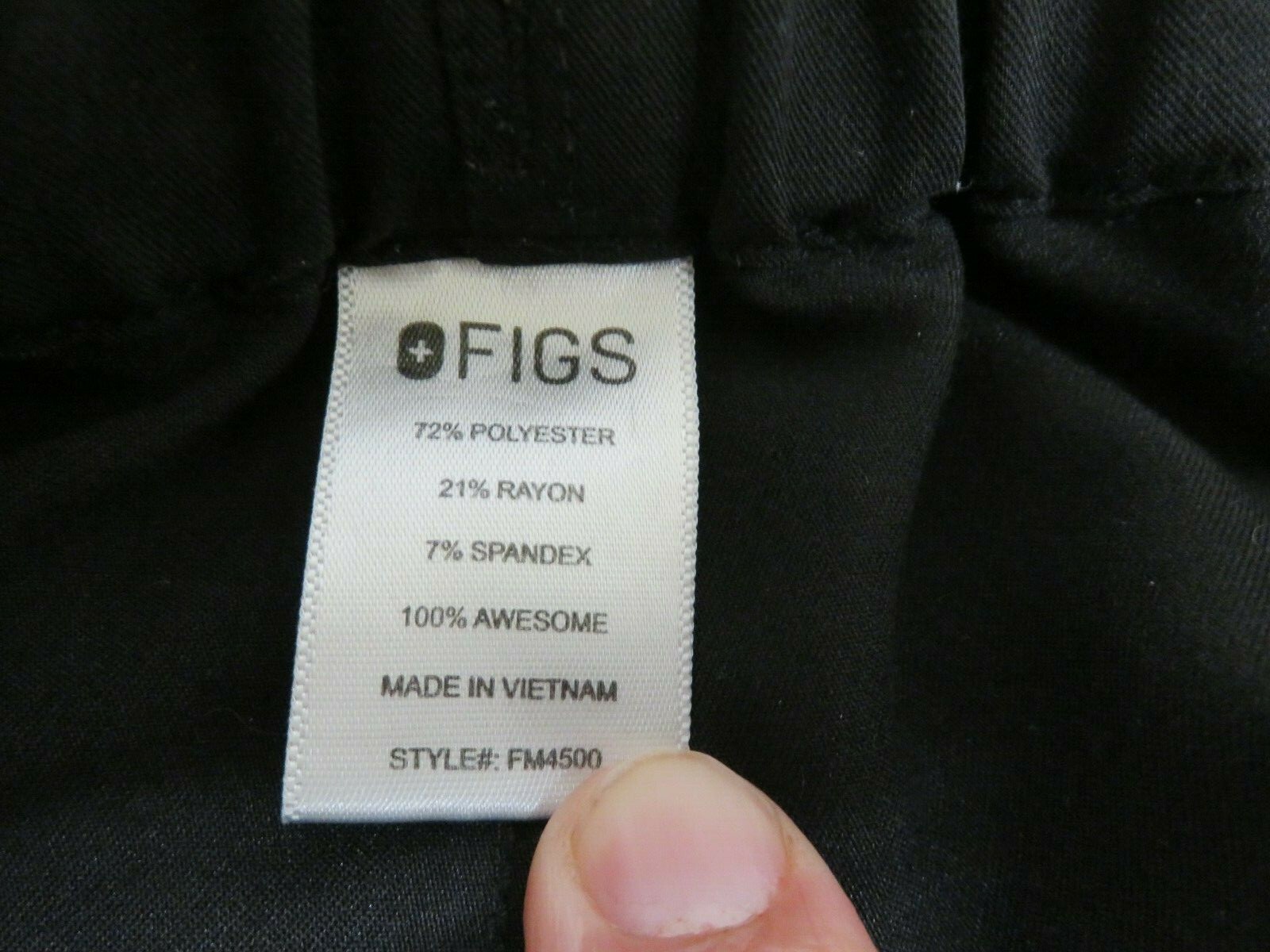 Mens FIGS Scrubs Black Technical Collection Size L Un… Gem