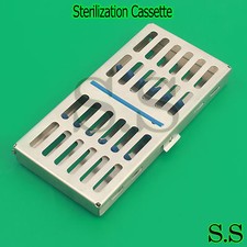 NEW DENTAL AUTOCLAVE STERILIZATION CASSETTE RACK BOX TRAY FOR 7 INSTRUMENTS