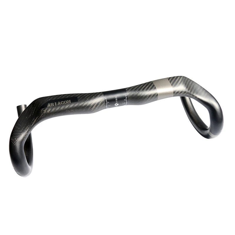 ASIACOM Kohlefaser Rennrad Racing Drop Bar Fahrradlenker 31.8*380/400/420/440mm