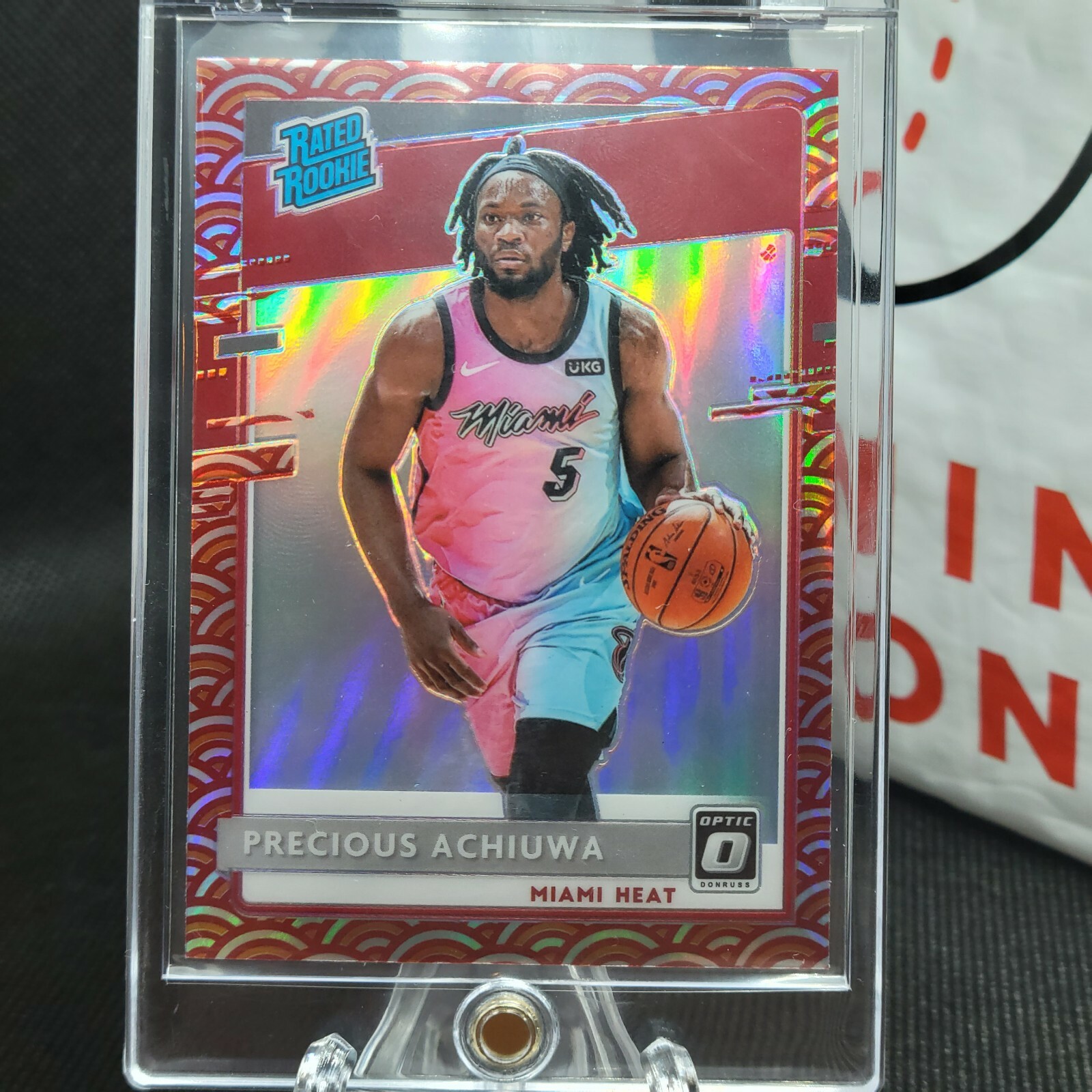 2020-21 Optic PRECIOUS ACHIUWA Photon Prizm Rookie Card Raptors/Heat Case Hit SP