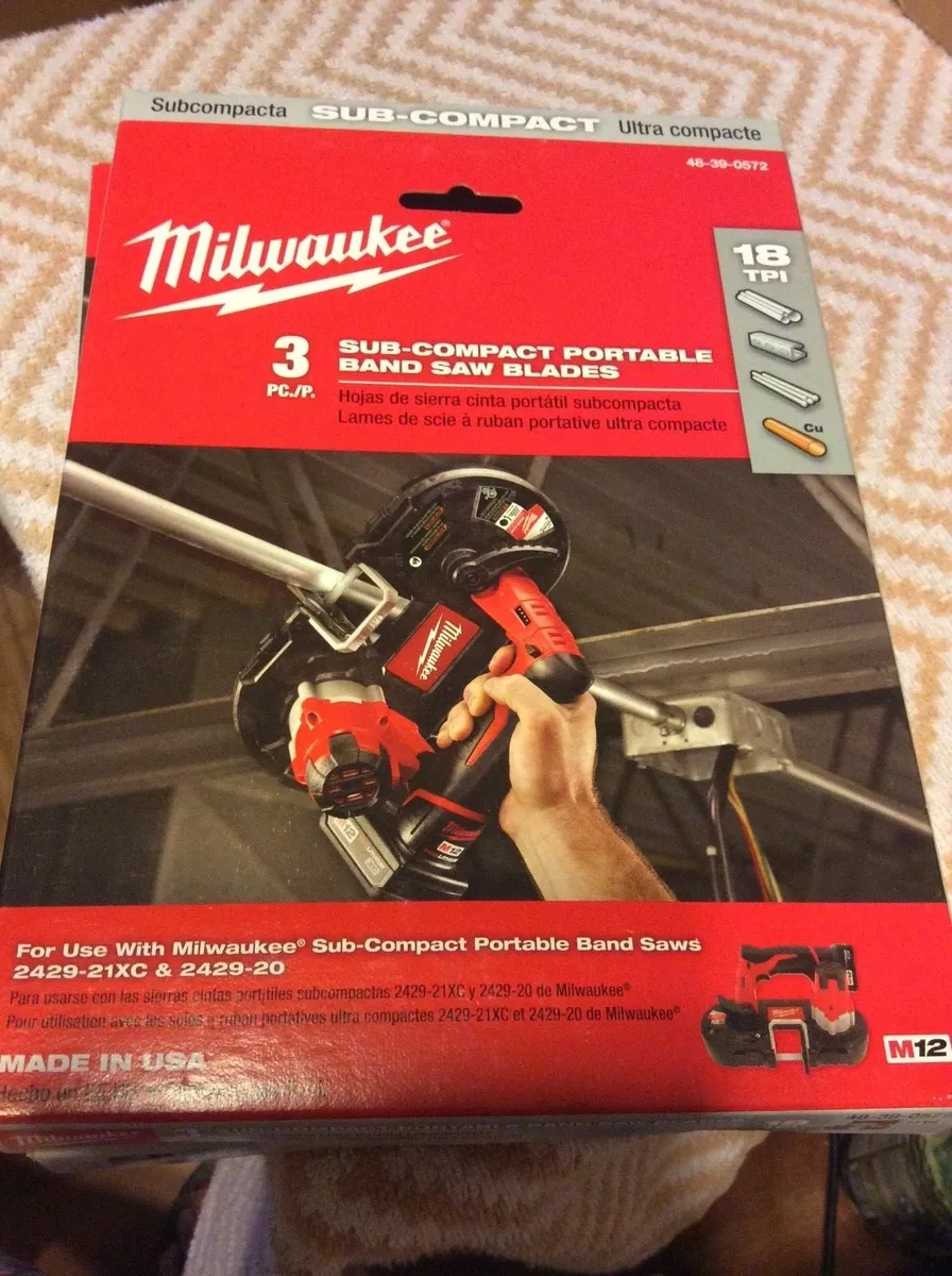 Milwaukee Sub-Compact Portable Band Saw Blades pc. 48-39-0572 eBay