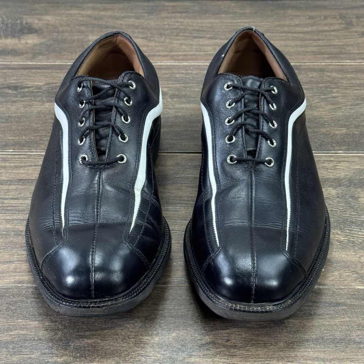 Footjoy Icon Golf Shoes Mens 12 M Black Leather Optiflex Split Toe