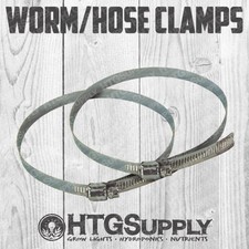 PAIR 6" inch Worm Hose Duct Clamps 4 Flexible Ducting