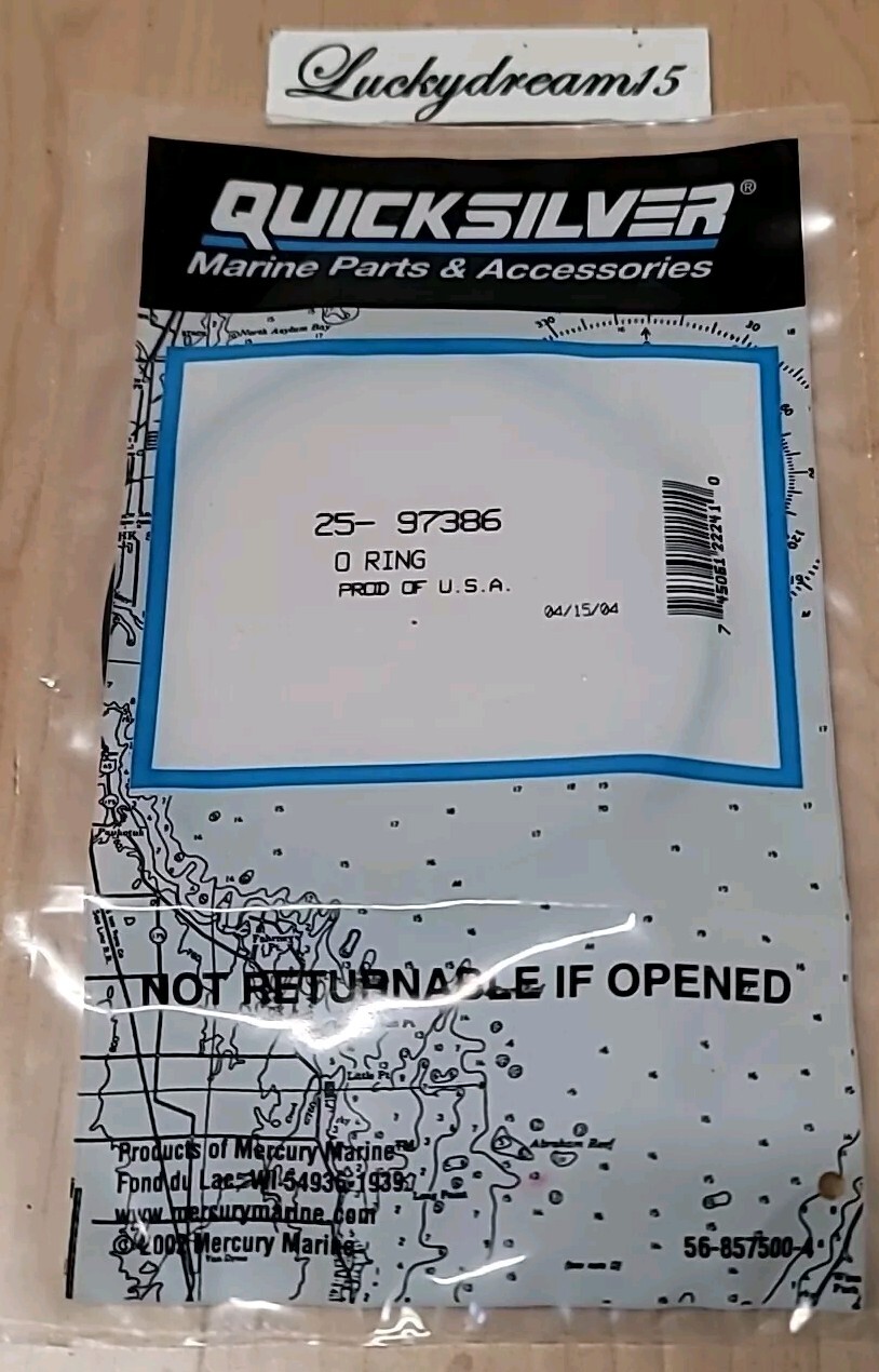 GENUINE MERCURY QUICKSILVER 25-97386 O-Ring OEM New Factory Boat Parts