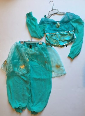 NWT Disney Store Sz 9-10 Girls Jasmine from Aladdin Long Sleeve Costume