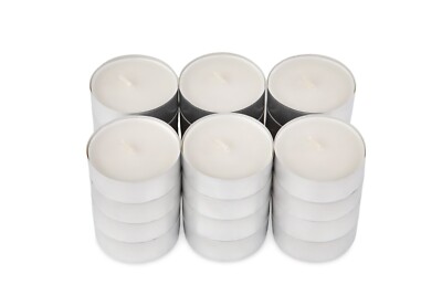IKEA ''GLIMMA'' Maxi-Teelichter 24 Teelichter - Weiß - 9h Brenndauer - duftneutral