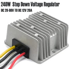 DC 28-80V TO 12V 20A Voltage Converter 240W Power Buck Regulator for Golf Carts