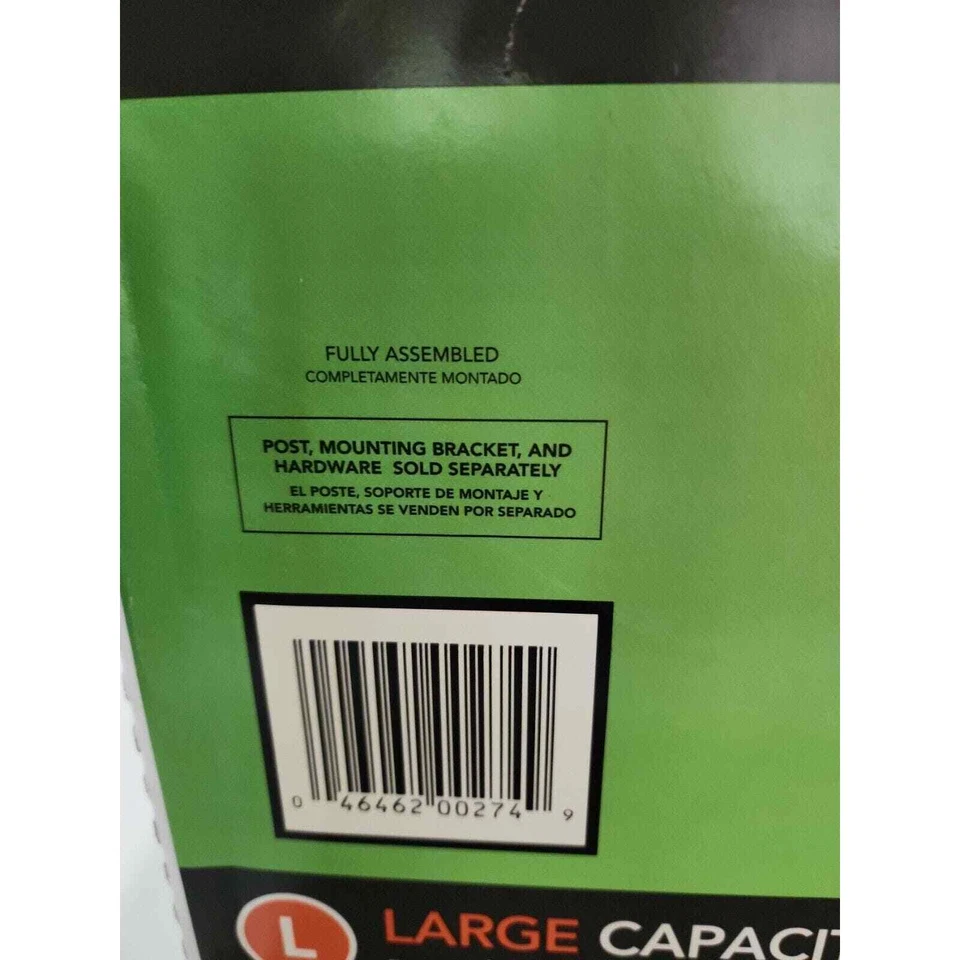 Post Mount Mailbox Extra Galvanized Steel Large Black Gibraltar Rural Mail Box - Image 2 of 4