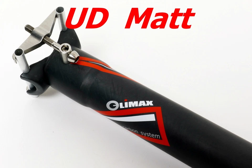 138g,31.6x350mm Climax SP02A UD Matt carbon Seatpost Ti Hardware Road MTB Black - Image 2 of 4