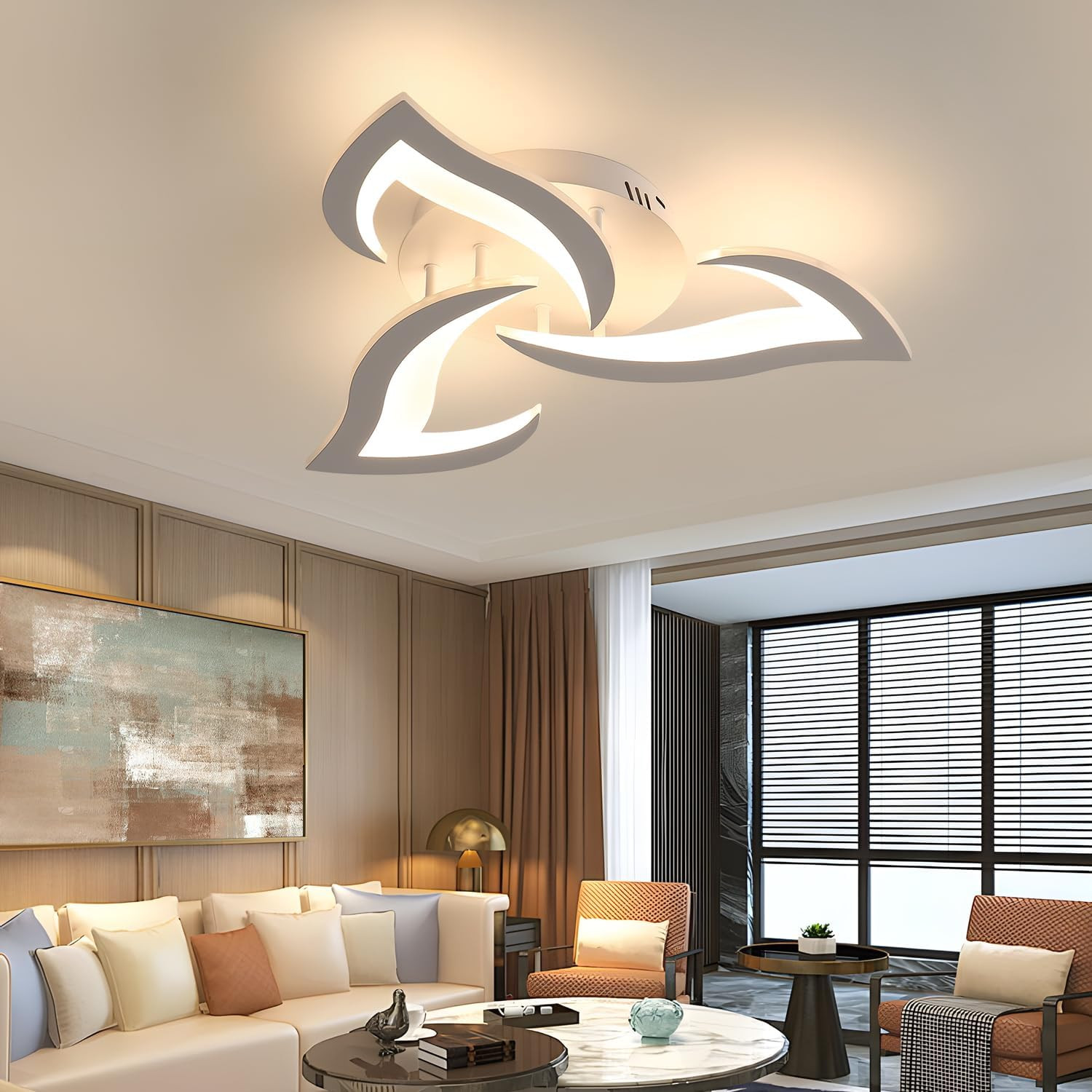 Plafoniera LED Camera da Letto Fiore 36W 4000LM - Luce Naturale 4000K