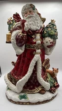 Fitz & Floyd Renaissance SANTA FIGURINE  18 1/2” Christmas In Original Box Large