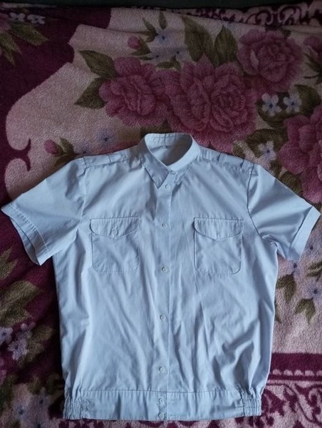 Men Shirt White Cotton 42