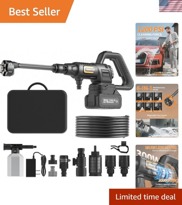 #ad #ad Lightweight Portable Pressure Washer: 1200 PSI Brushless Motor 23 ft Hose $147.01