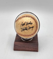 Vintage Wilie Mays Autographed  Baseball  Giants signed  Bast Wishes 1950s